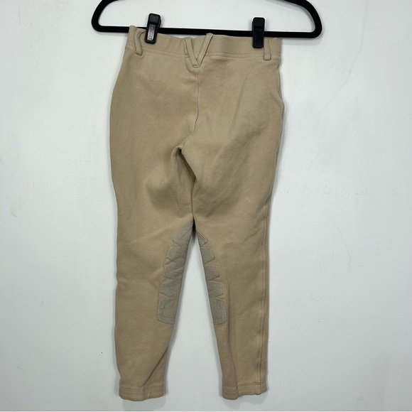 ARIAT kids heritage knit knee patch breech riding tan pants U14 - Picture 2 of 8